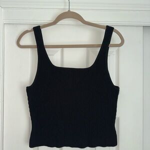 Aritzia Babaton Black Square Neck Tank Top- Size L